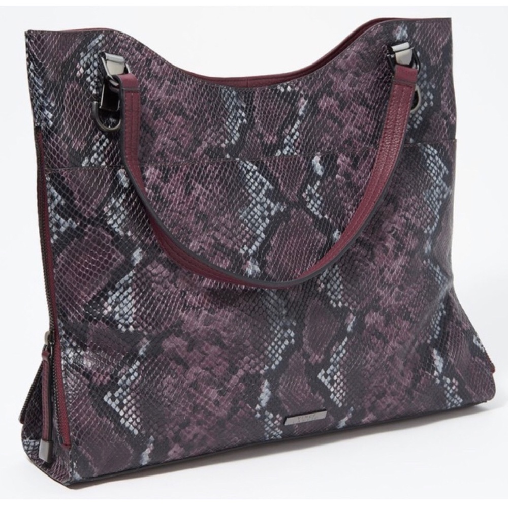 Vince Camuto Tote Bag Snake Embossed Leather EMELY Bitten Multi NWOT